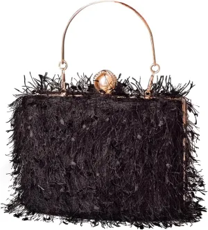 Tassel Evening Bag for Women Rhinestone Clutch Bag Beaded Handbag Bridal Wedding Purse Shoulder Bag