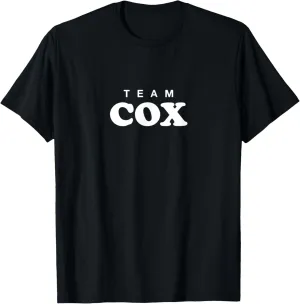 Team Cox Personalized Surname Bride Groom Family Wedding T-Shirt