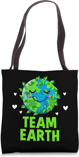 Team Earth Sustainable Nature Lover Zero Waste Tote Bag