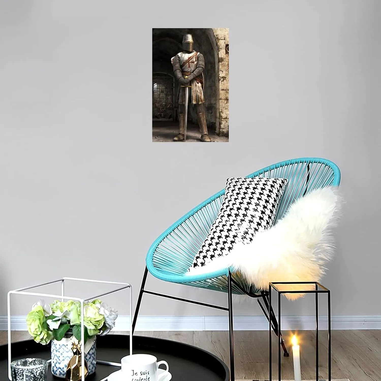 Templar Crusade European Art Poster Canvas Wall Art Poster Print Picture Paintings for Living Room Bedroom Office Decoration, Canvas Poster Art Gift for Family Friends.24x36inch(60x90cm)