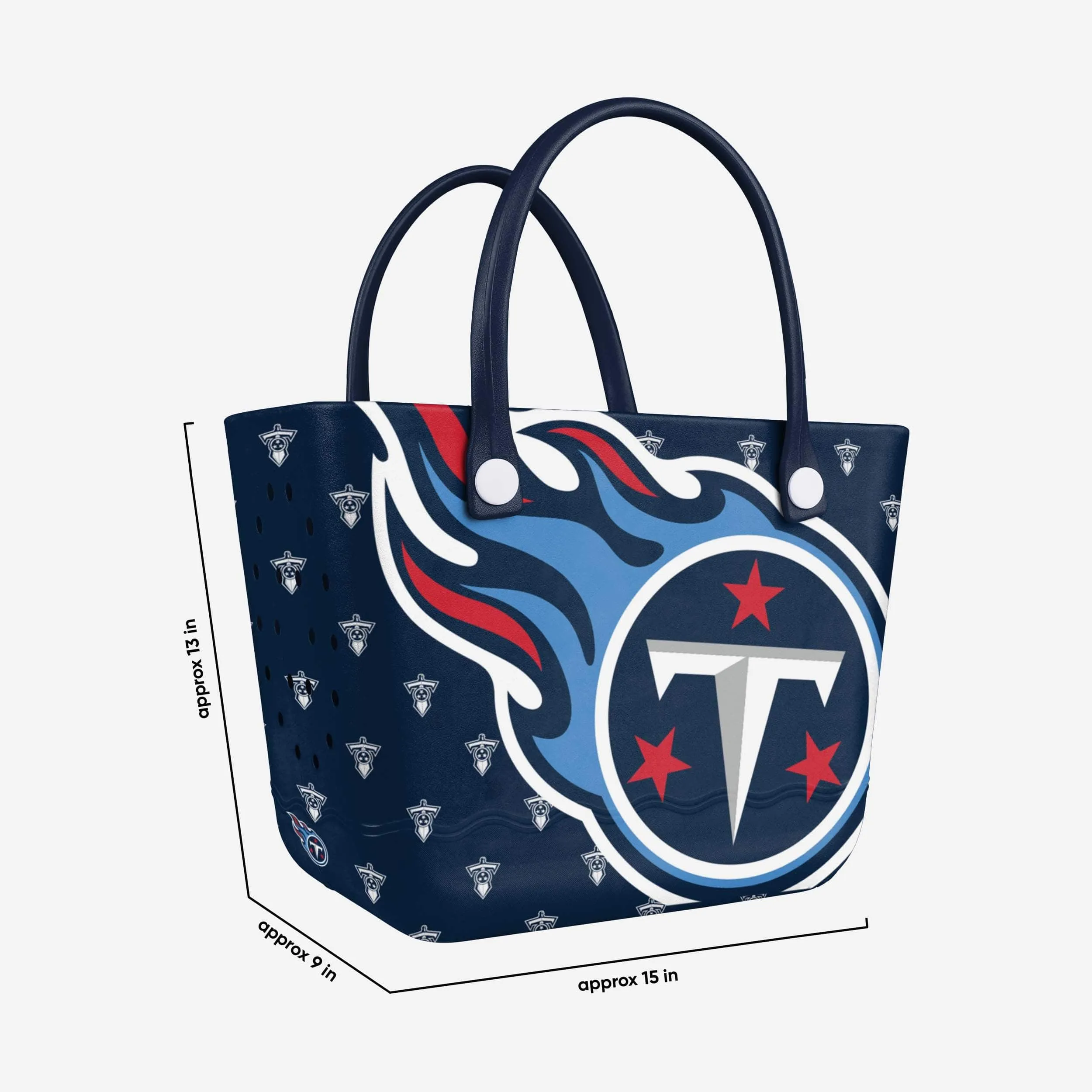 Tennessee Titans Big Logo Mini Print Tailgate Tote Bag