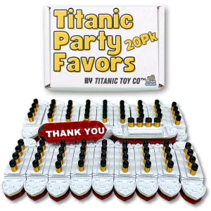Titanic Party Favors 20 Pack By TitanicToyCo, Titanic Party Decoration, Titanic Birthday Party, Toy Titanic or Kids, Titanic Toys, Titanic Cake Topper, Titanic Figurine, Titanic Boat (Titanic)