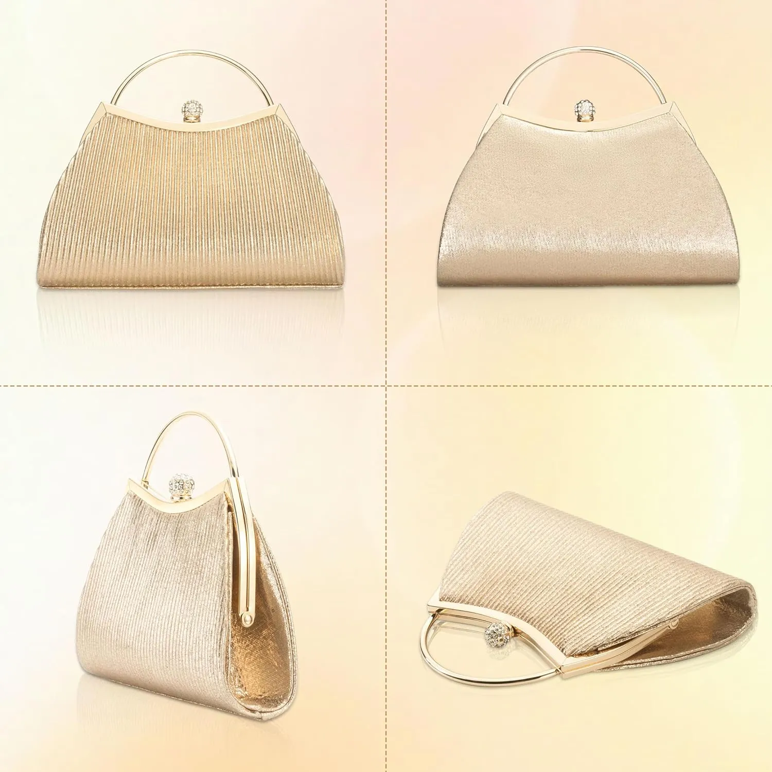 Tmore Evening Purses for Women Sparkly Handbags with Chain Womens Evening Bag for Wedding Party Prom