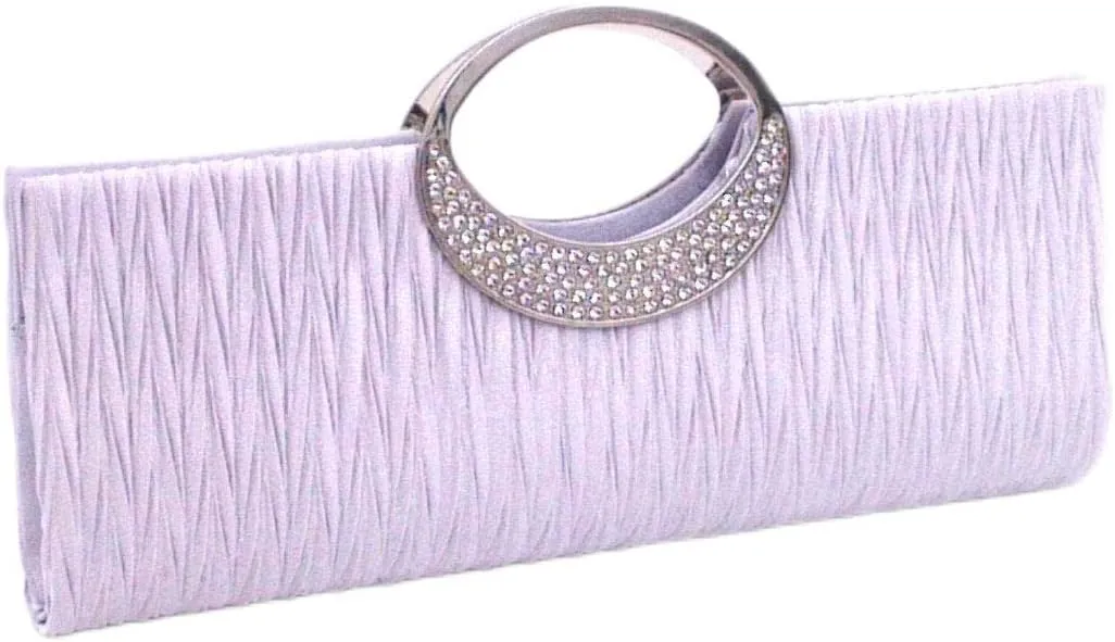 TOPCHANCES Women Satin Evening Bags Bridal Clutch Purse Handbag for Wedding Party Formal Dressy