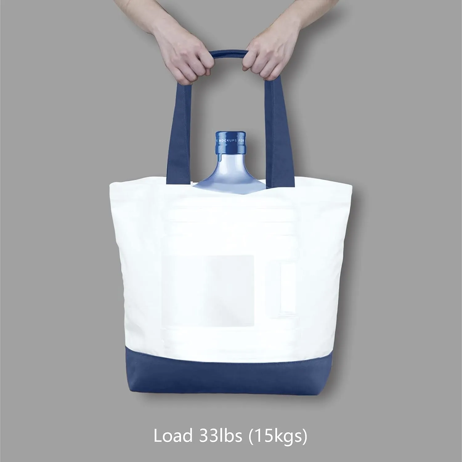 TOPDesign 3-Pack Super Strong Large 12oz Cotton Canvas Tote Bags, Reusable Grocery Shopping Cloth Bags, Fashionable Two-Tone Totes for Crafts, DIY Your Creative Designs