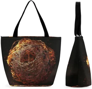 Tote Bag for Women Grocery Bag Colored Light Spots Foldable Shopping Bags Reusable Large Tote Bag