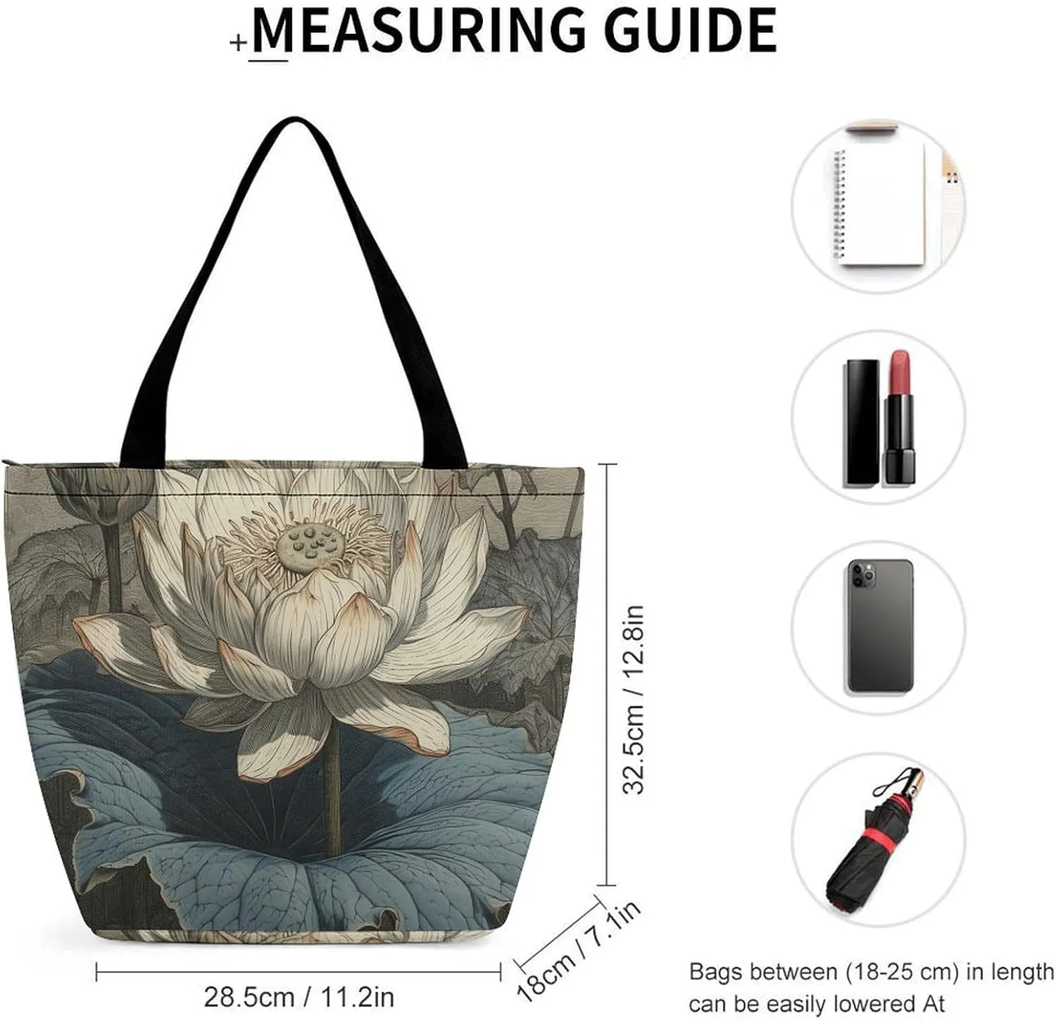 Tote Bag for Women Grocery Bag Lighthouse at Sunset Foldable Shopping Bags Reusable Large Tote Bag