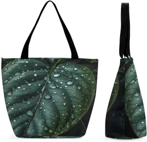 Tote Bag for Women Grocery Bag Rabbit Holding Heart Foldable Shopping Bags Reusable Large Tote Bag