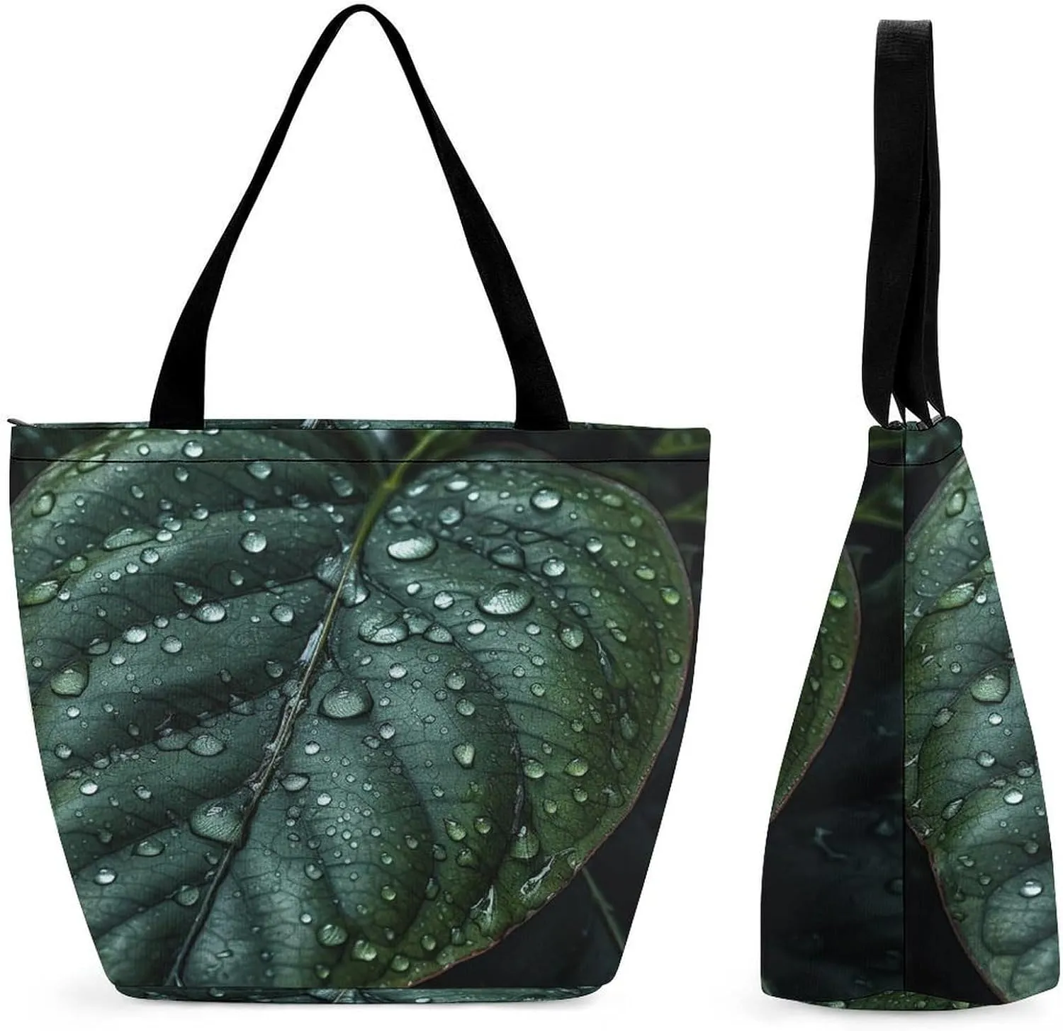 Tote Bag for Women Grocery Bag Rabbit Holding Heart Foldable Shopping Bags Reusable Large Tote Bag