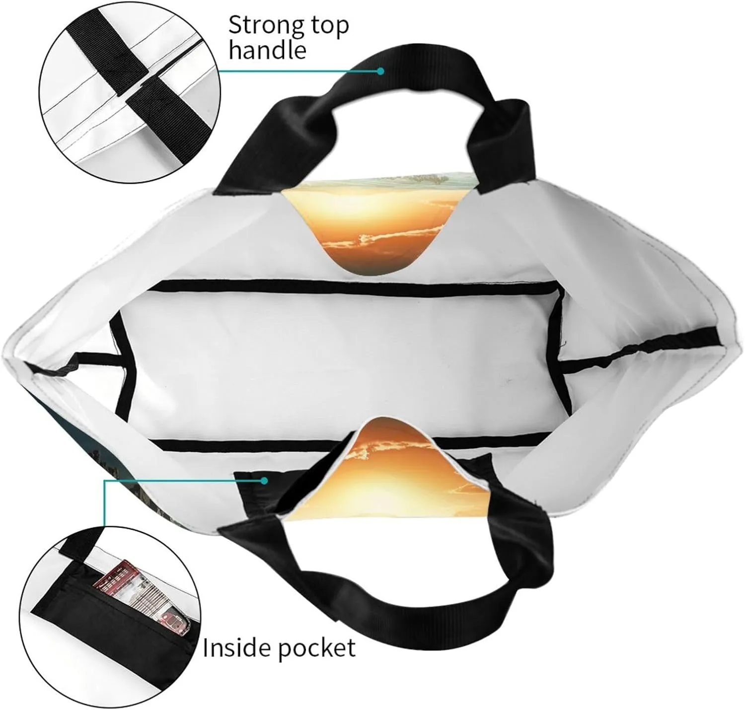 Tote Bag for Women Grocery Bag Reusable Shopping Bag Math question Handbag Foldable Shoulder Bag