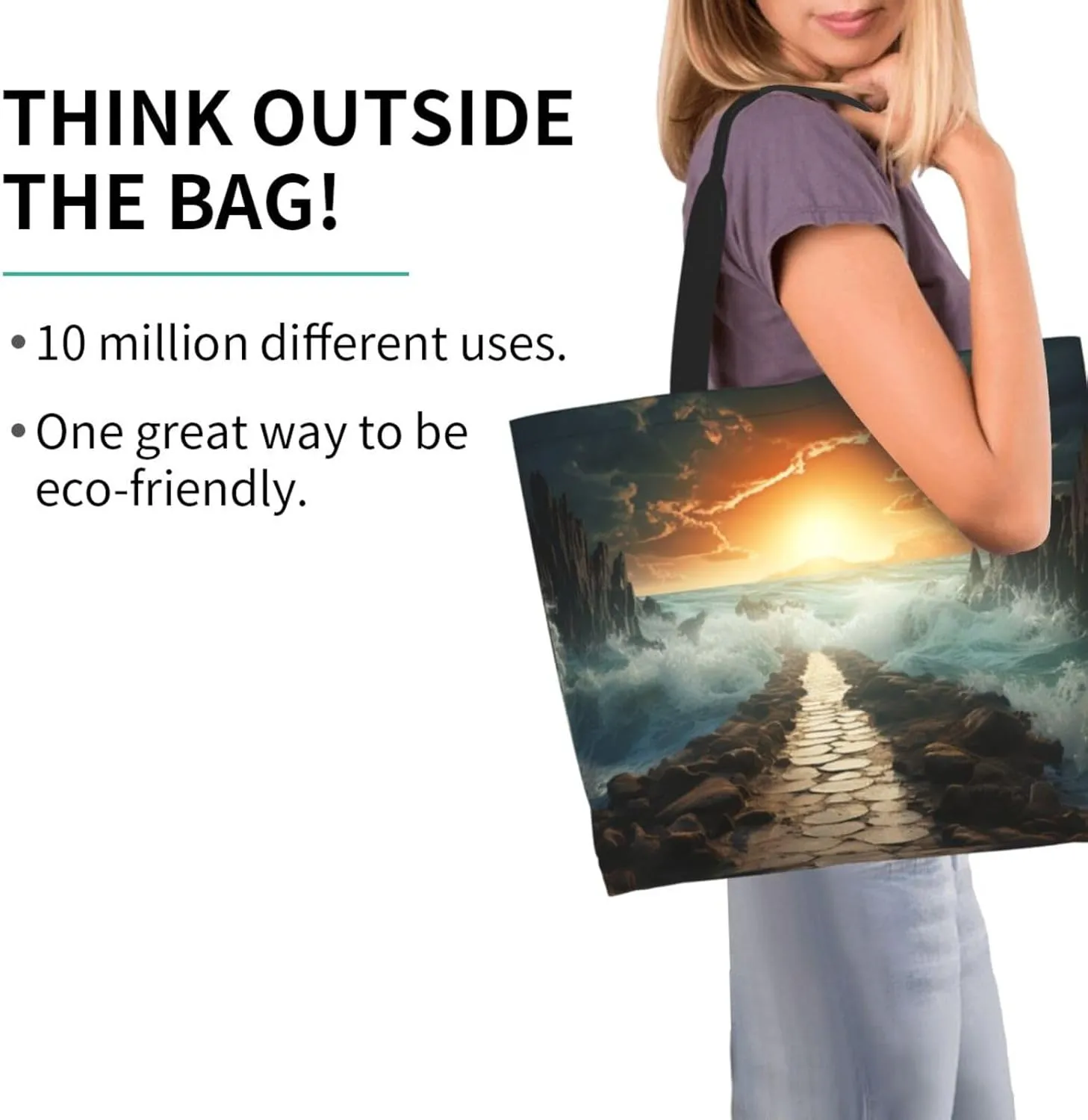 Tote Bag for Women Grocery Bag Reusable Shopping Bag Math question Handbag Foldable Shoulder Bag