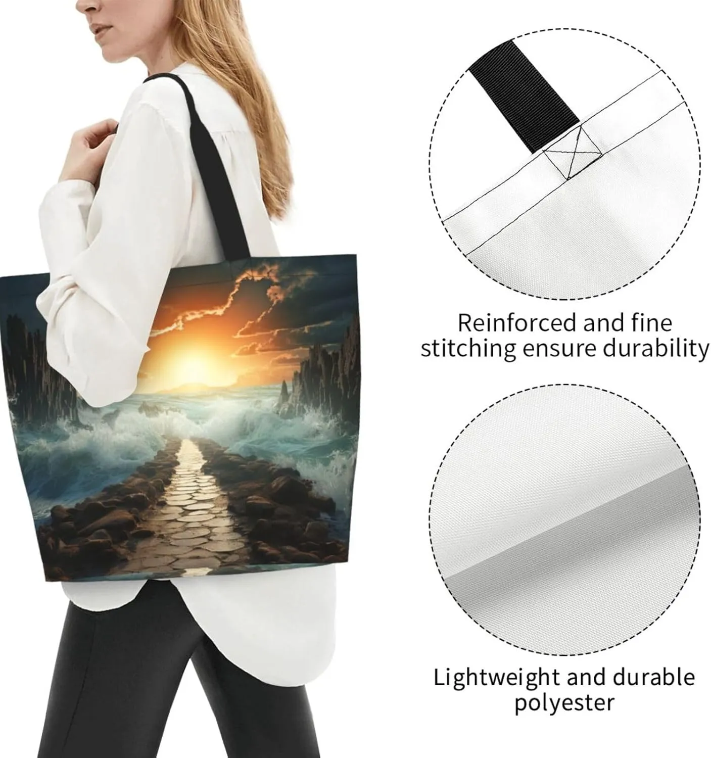 Tote Bag for Women Grocery Bag Reusable Shopping Bag Math question Handbag Foldable Shoulder Bag
