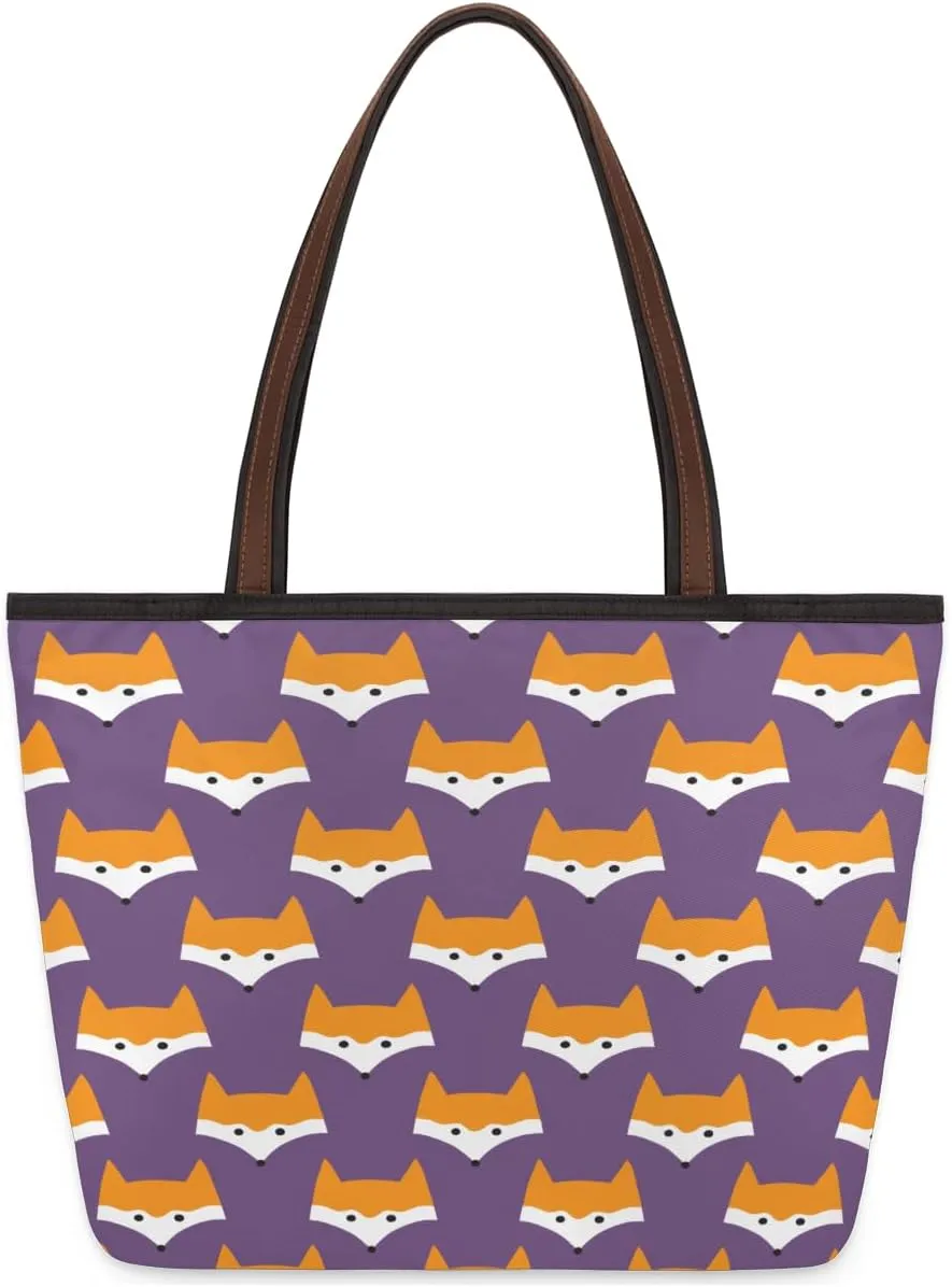 Tote Bag for Women with Zipper Large Capacity Top Handle Casual Shoulder Bag Handbag Reusable Shopping