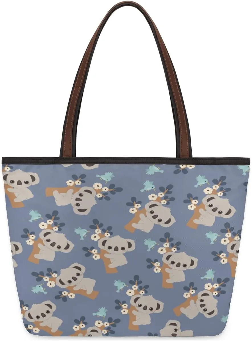 Tote Bag for Women with Zipper Large Capacity Top Handle Casual Shoulder Bag Handbag Reusable Shopping