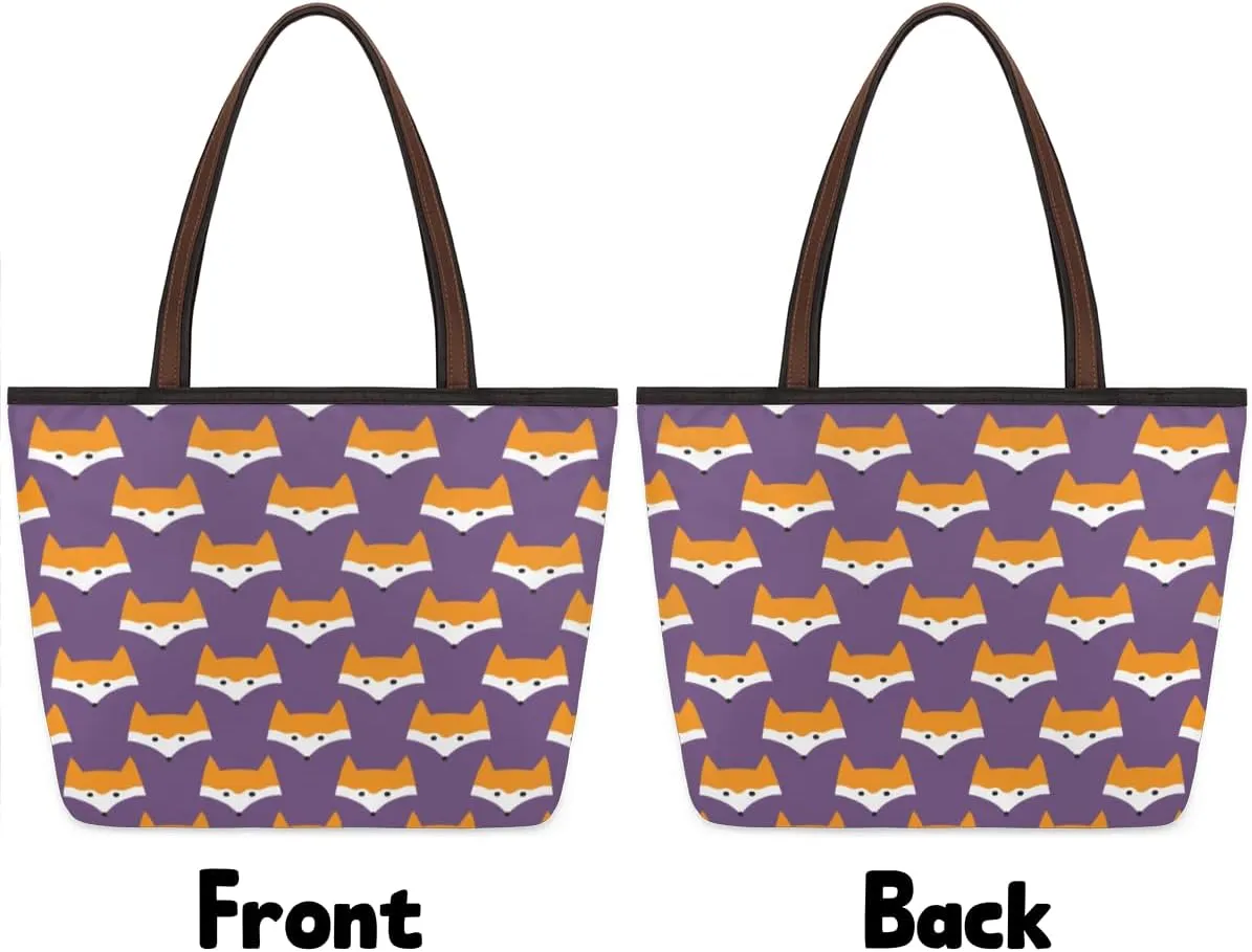 Tote Bag for Women with Zipper Large Capacity Top Handle Casual Shoulder Bag Handbag Reusable Shopping