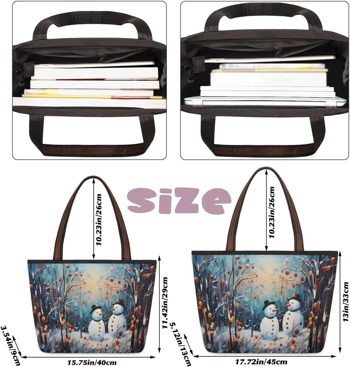 Tote Bag for Women with Zipper Large Capacity Top Handle Casual Shoulder Bag Handbag Reusable Shopping