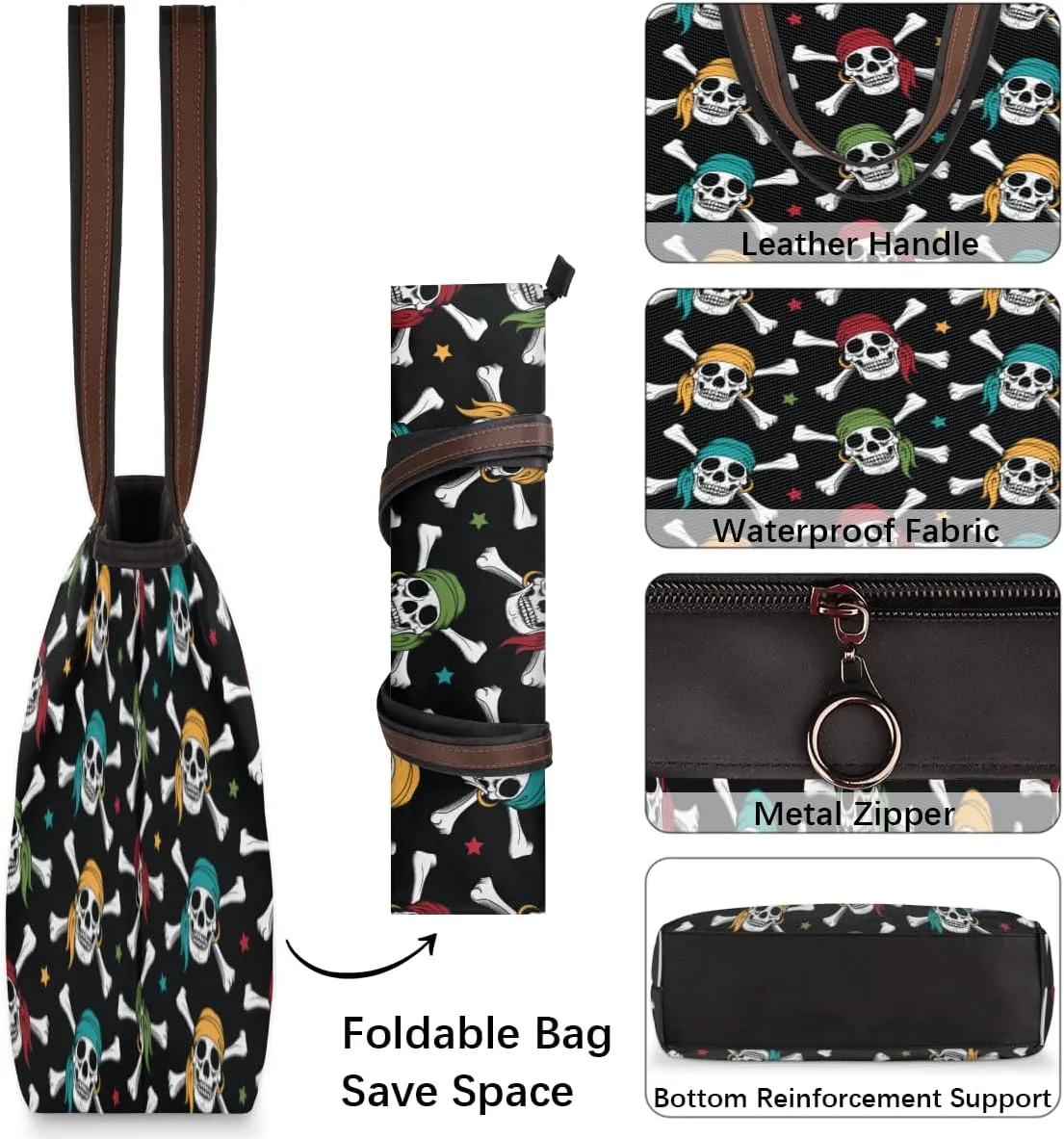 Tote Bag for Women with Zipper Large Capacity Top Handle Casual Shoulder Bag Handbag Reusable Shopping