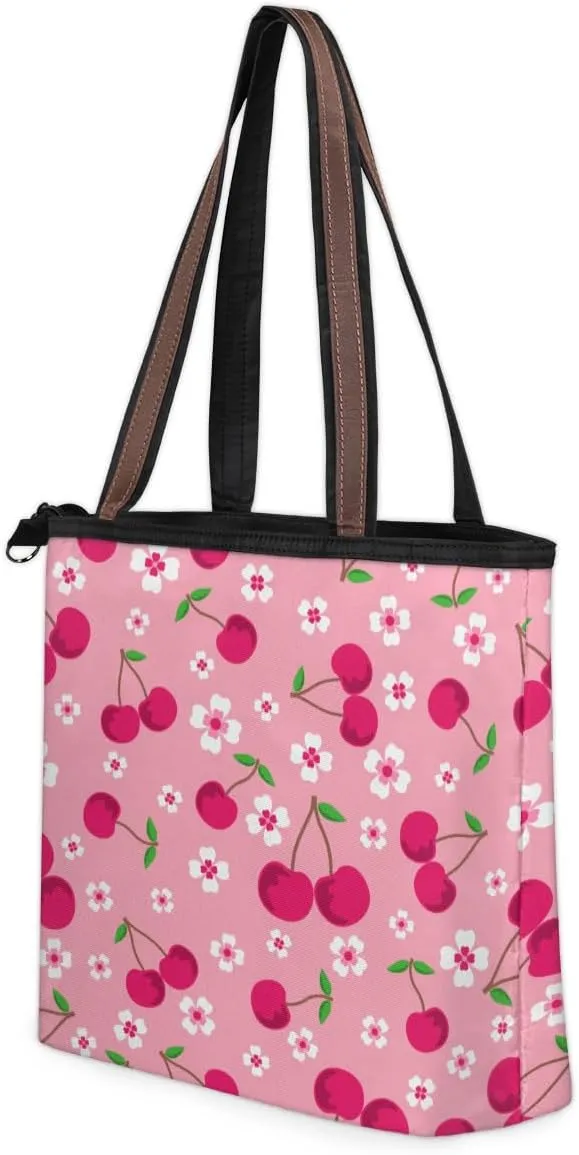 Tote Bag for Women with Zipper Large Capacity Top Handle Casual Shoulder Bag Handbag Reusable Shopping