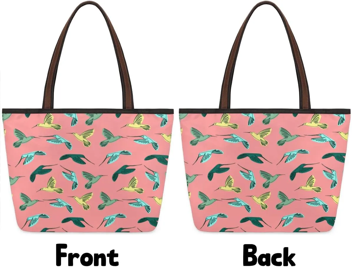 Tote Bag for Women with Zipper Large Capacity Top Handle Casual Shoulder Bag Handbag Reusable Shopping