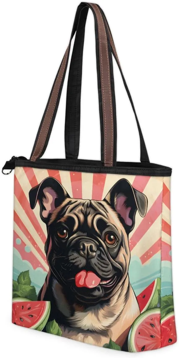 Tote Bag for Women with Zipper Large Capacity Top Handle Casual Shoulder Bag Handbag Reusable Shopping