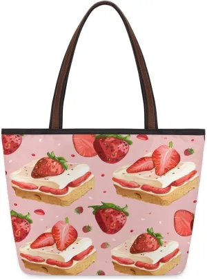 Tote Bag for Women with Zipper Large Capacity Top Handle Casual Shoulder Bag Handbag Reusable Shopping