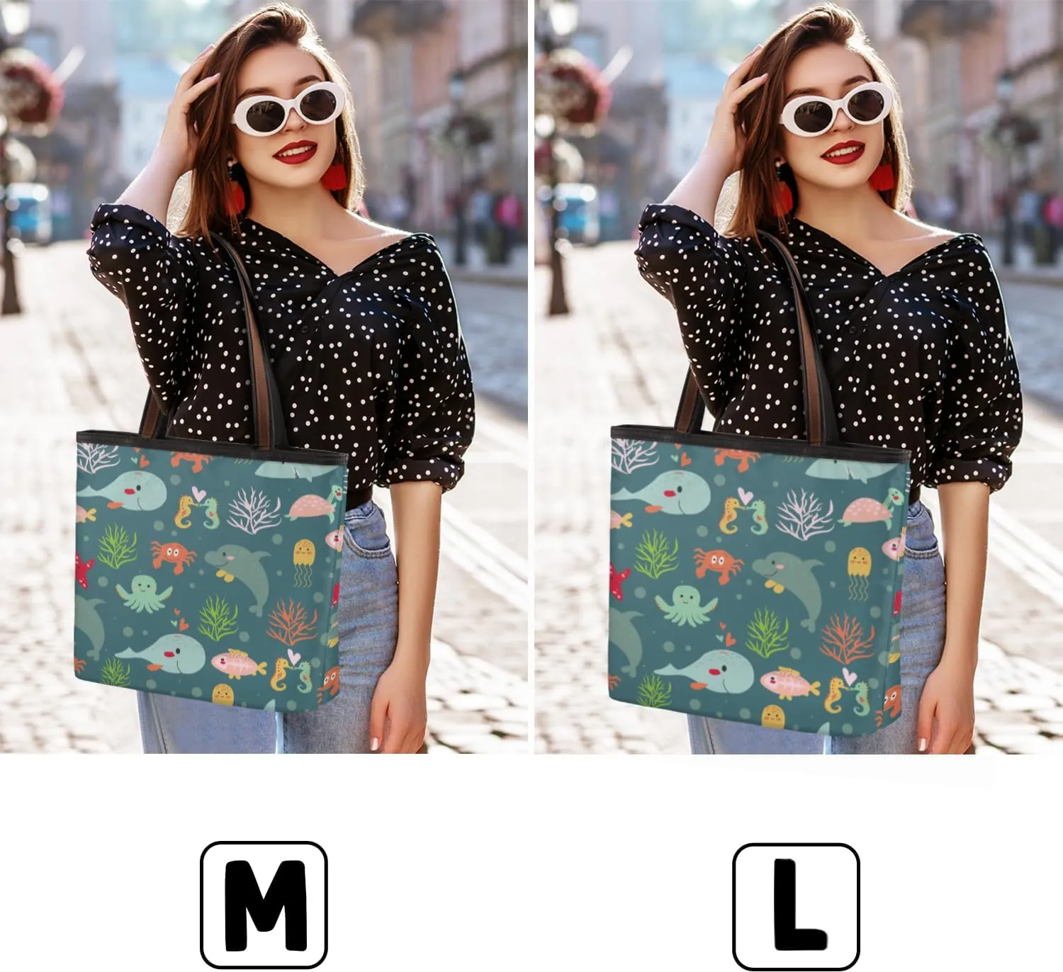 Tote Bag for Women with Zipper Large Capacity Top Handle Casual Shoulder Bag Handbag Reusable Shopping