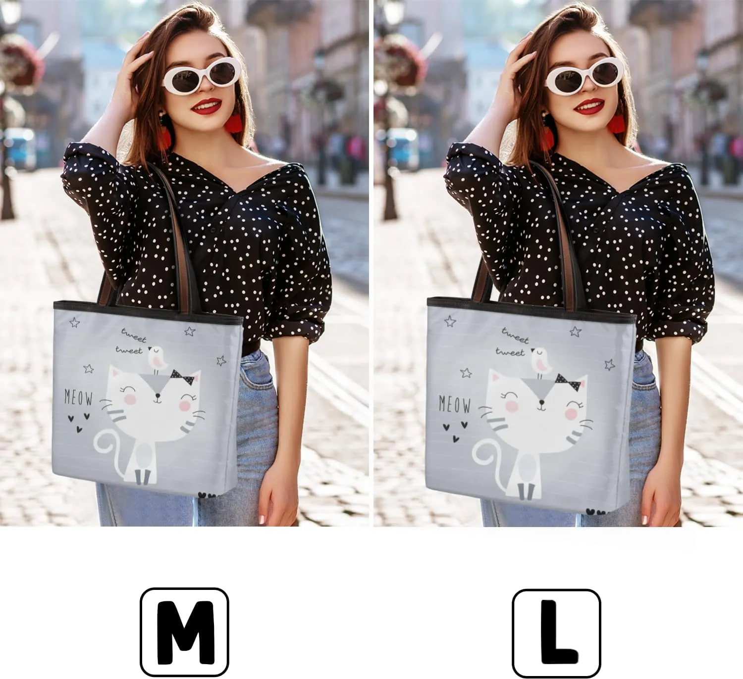 Tote Bag for Women with Zipper Large Capacity Top Handle Casual Shoulder Bag Handbag Reusable Shopping