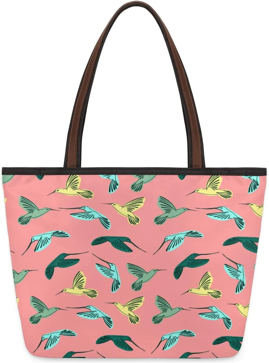 Tote Bag for Women with Zipper Large Capacity Top Handle Casual Shoulder Bag Handbag Reusable Shopping