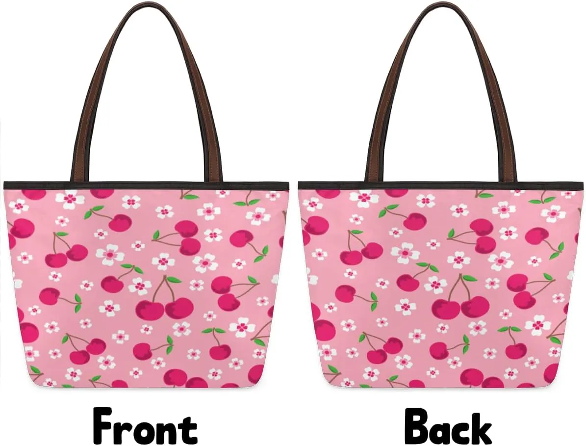 Tote Bag for Women with Zipper Large Capacity Top Handle Casual Shoulder Bag Handbag Reusable Shopping