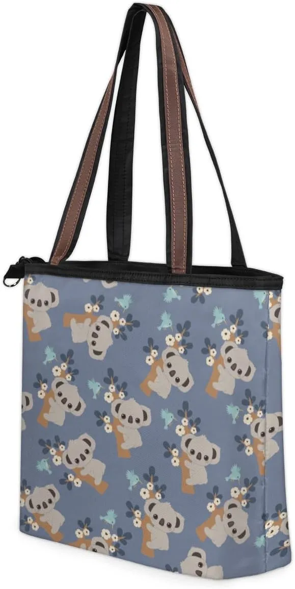 Tote Bag for Women with Zipper Large Capacity Top Handle Casual Shoulder Bag Handbag Reusable Shopping