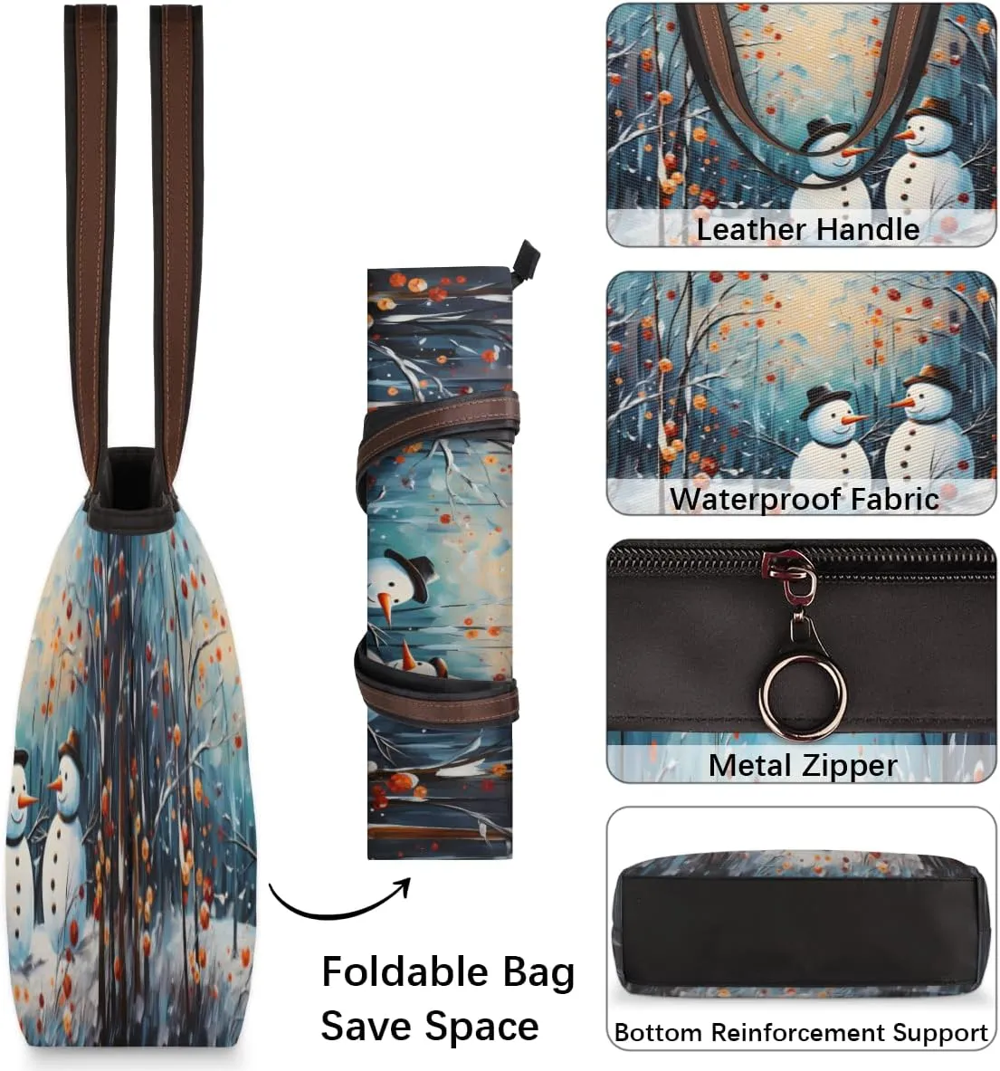 Tote Bag for Women with Zipper Large Capacity Top Handle Casual Shoulder Bag Handbag Reusable Shopping