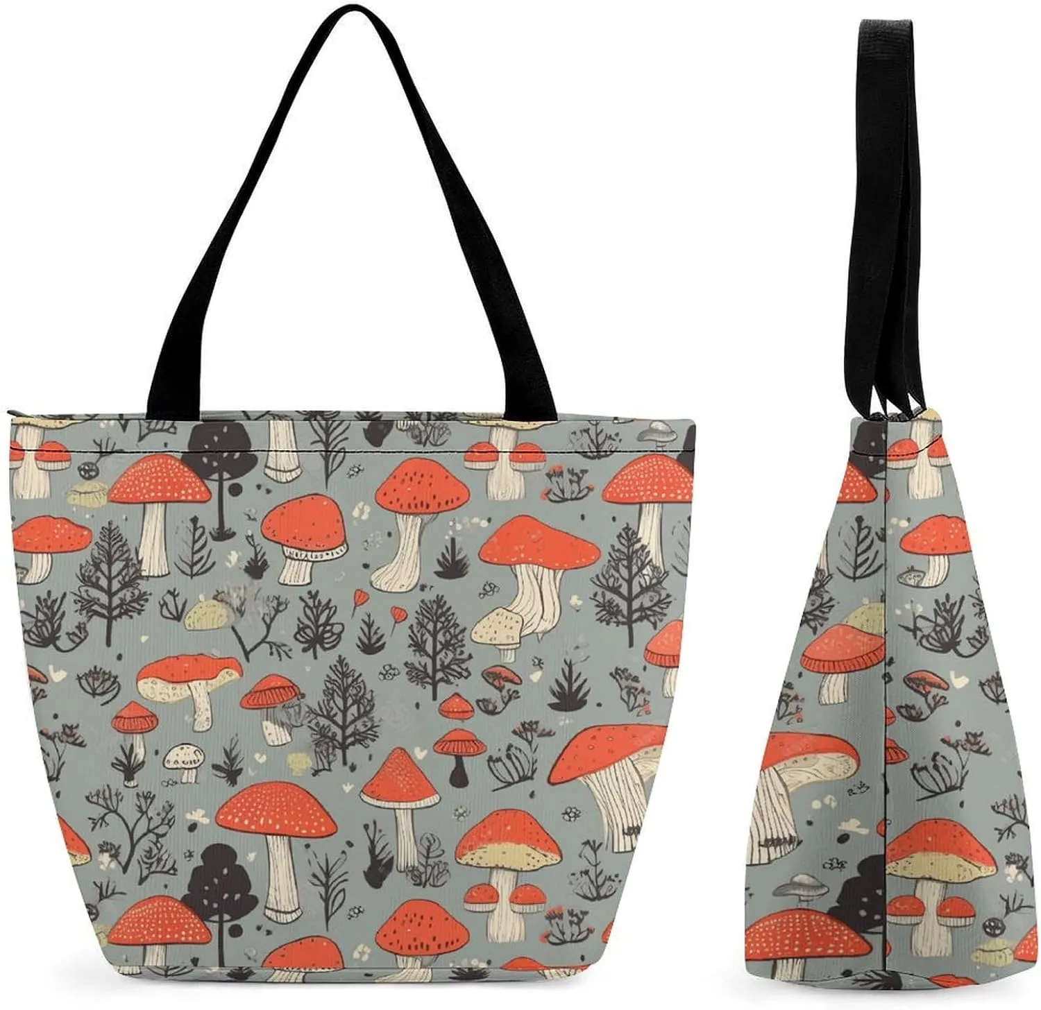 Tote Bag Reusable Grocery Bag Foldable Shopping Bag Extra Large Shoulder Bag Rooster Tote Bag for Travel Work