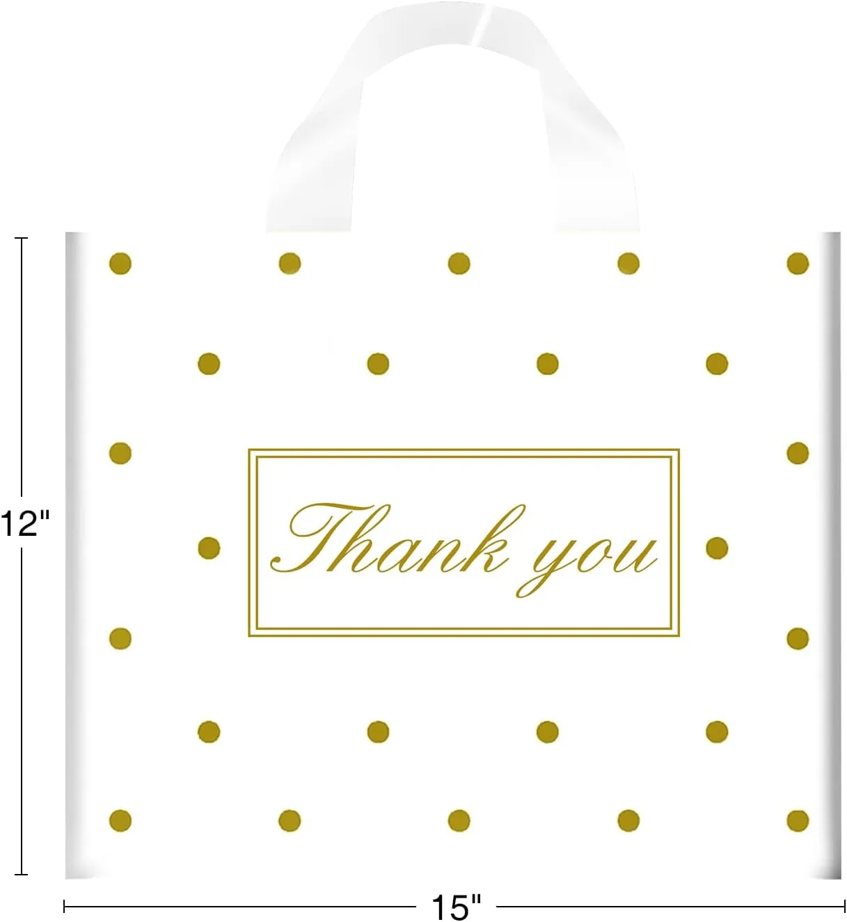 Tote Bags, Small & Medium, White & Pink, Reusable Plastic Shopping Bags with Handle & Slip Pocket