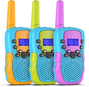Toys for 4-12 Year Old Boys or Girls, Selieve 3 Pack Walkie Talkies Outdoor Indoor Stem Toys 3 KM Range 22 Channels 2 Way Radio, Gifts for 3-10 Year Old Boys or Girls