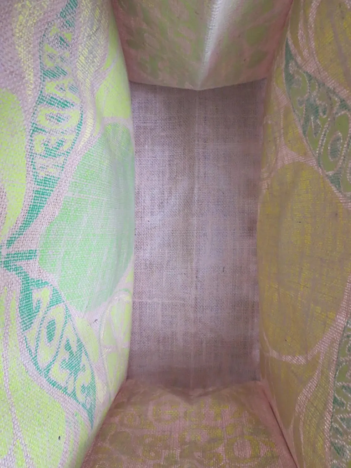 Trader Joe's Lemon/Lime Jute Light Brown Reusable Shopping Bag 1COUNT