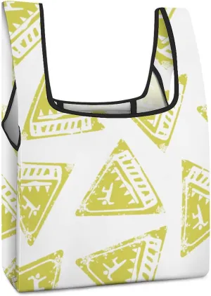 Trap Warning Reusable Grocery Bags Shopping Bags with Handles Washable Folding Tote Bag for Women Men