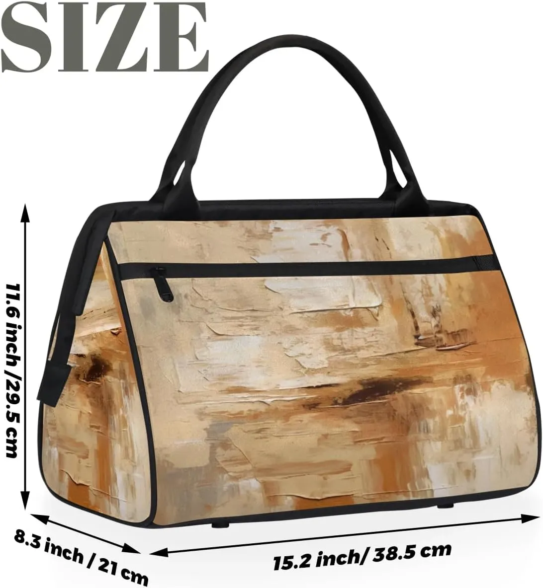 Travel Duffel Bag for Women, Abstract Art Printing Weekender Overnight Bag Carry on Beach Swim Bags Dance Bag Airlines Approved Personal Item Travel Bag for Yoga, Sports, Hospital