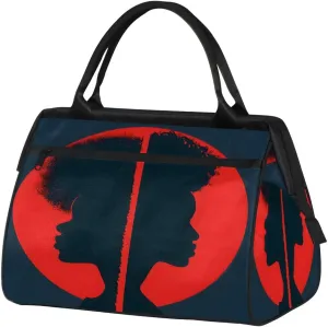 Travel Duffel Bag for Women, Africa Girl Weekender Overnight Bag Carry on Beach Swim Bags Dance Bag Airlines Approved Personal Item Travel Bag for Yoga, Sports, Hospital