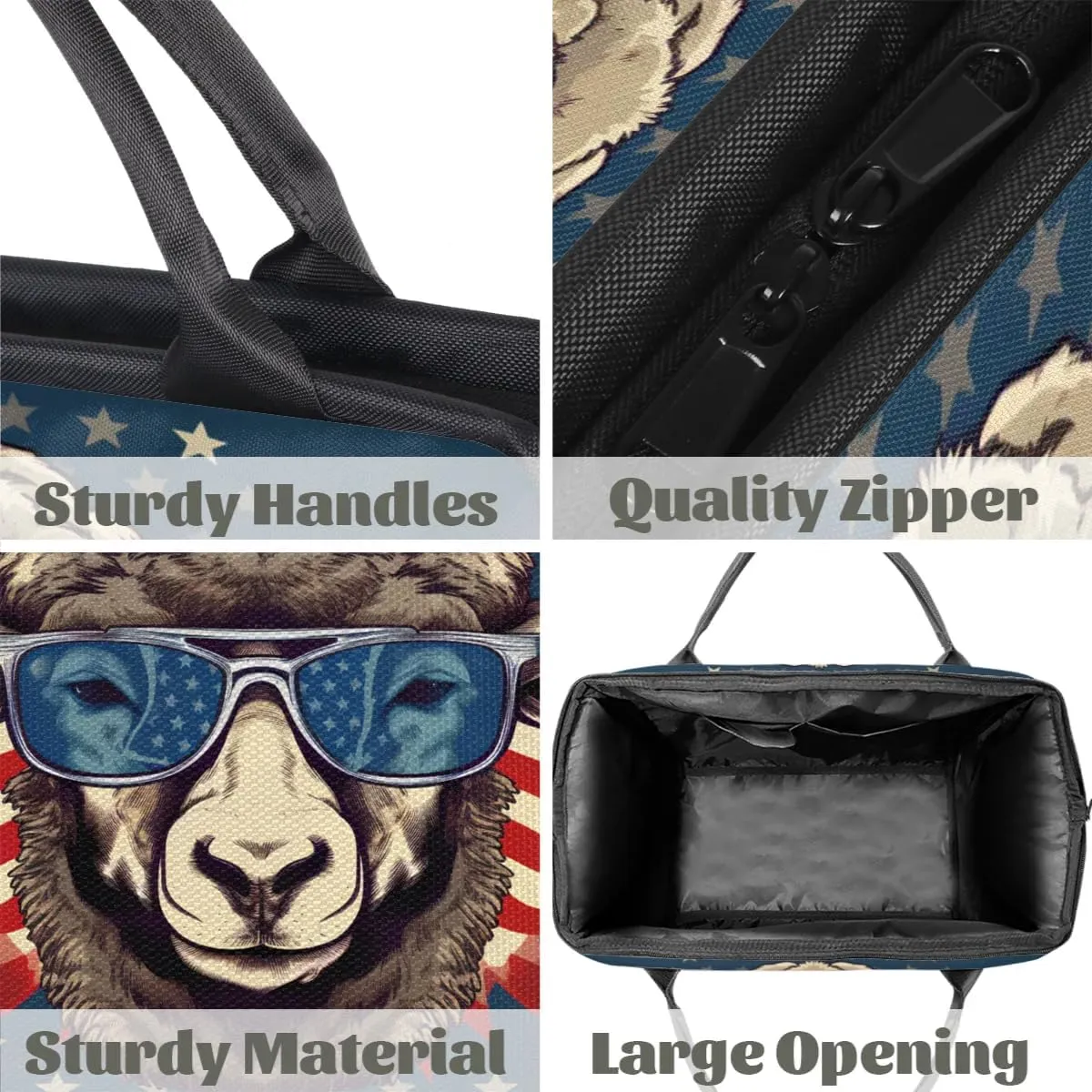 Travel Duffel Bag for Women, American Sheep Weekender Overnight Bag Carry on Beach Swim Bags Dance Bag Airlines Approved Personal Item Travel Bag for Yoga, Sports, Hospital