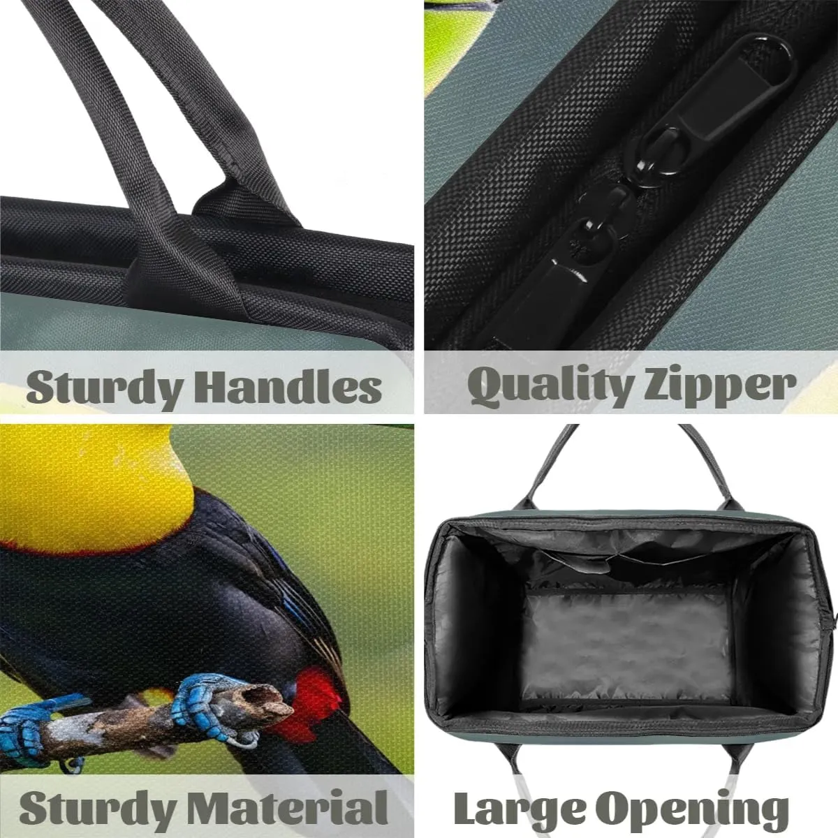 Travel Duffel Bag for Women, Beautiful Toucan Weekender Overnight Bag Carry on Beach Swim Bags Dance Bag Airlines Approved Personal Item Travel Bag for Yoga, Sports, Hospital