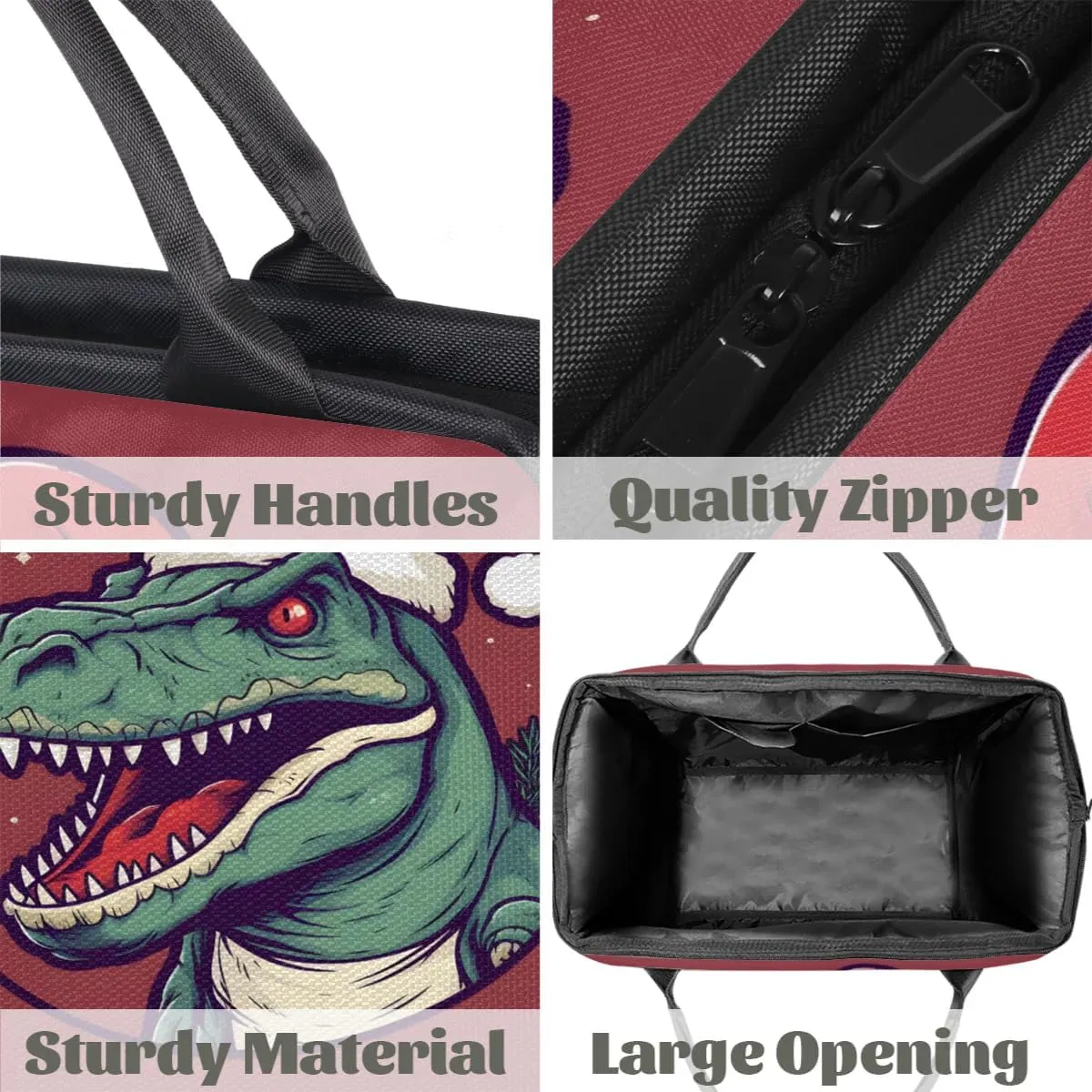Travel Duffel Bag for Women, Christmas Dinosaur Weekender Overnight Bag Carry on Beach Swim Bags Dance Bag Airlines Approved Personal Item Travel Bag for Yoga, Sports, Hospital