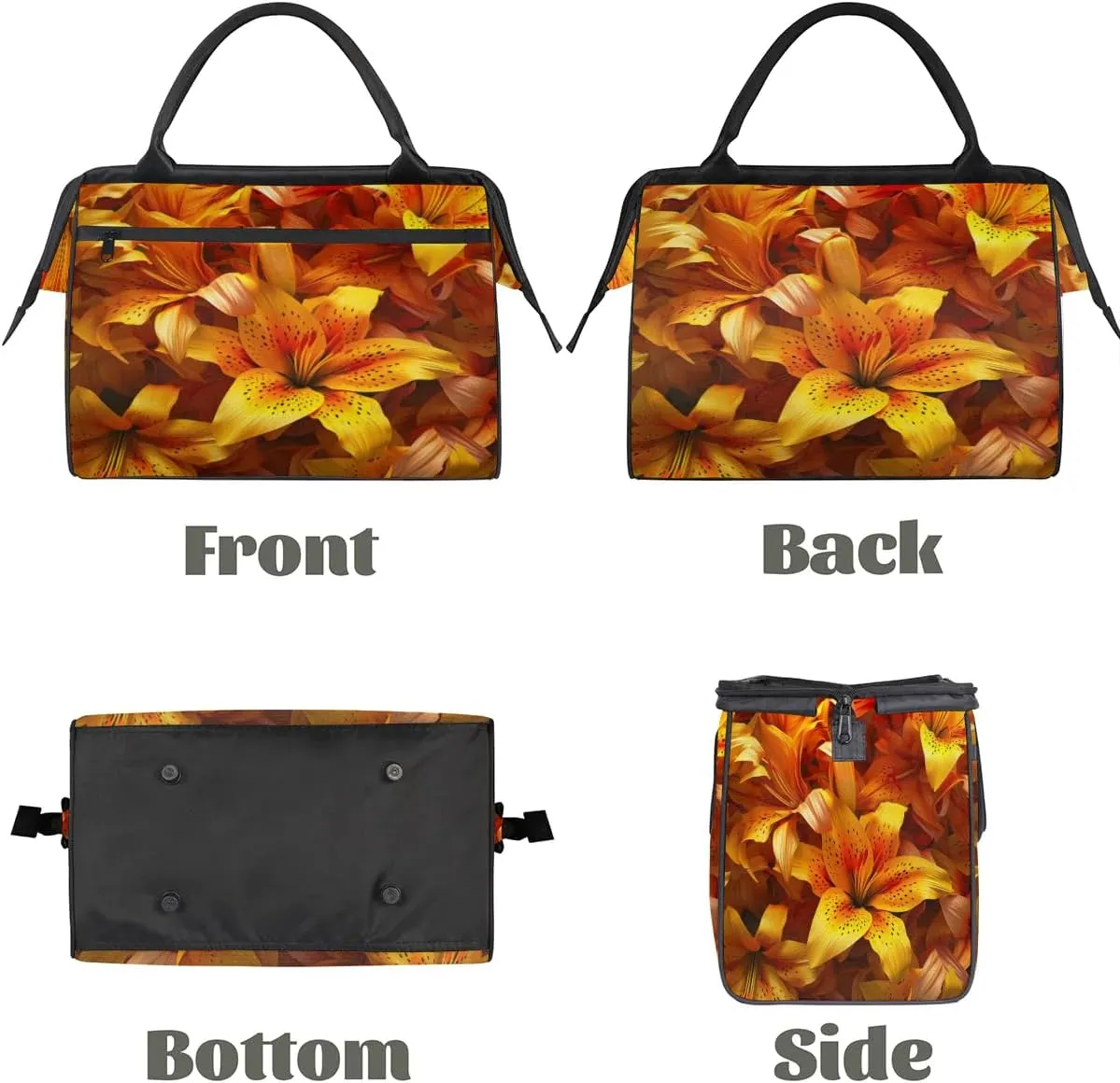 Travel Duffel Bag for Women, Floral Flower Weekender Overnight Bag Carry on Beach Swim Bags Dance Bag Airlines Approved Personal Item Travel Bag for Yoga, Sports, Hospital
