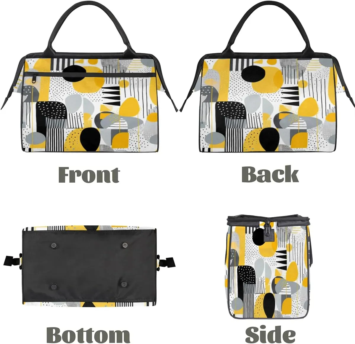 Travel Duffel Bag for Women, Geometry Printing Weekender Overnight Bag Carry on Beach Swim Bags Dance Bag Airlines Approved Personal Item Travel Bag for Yoga, Sports, Hospital