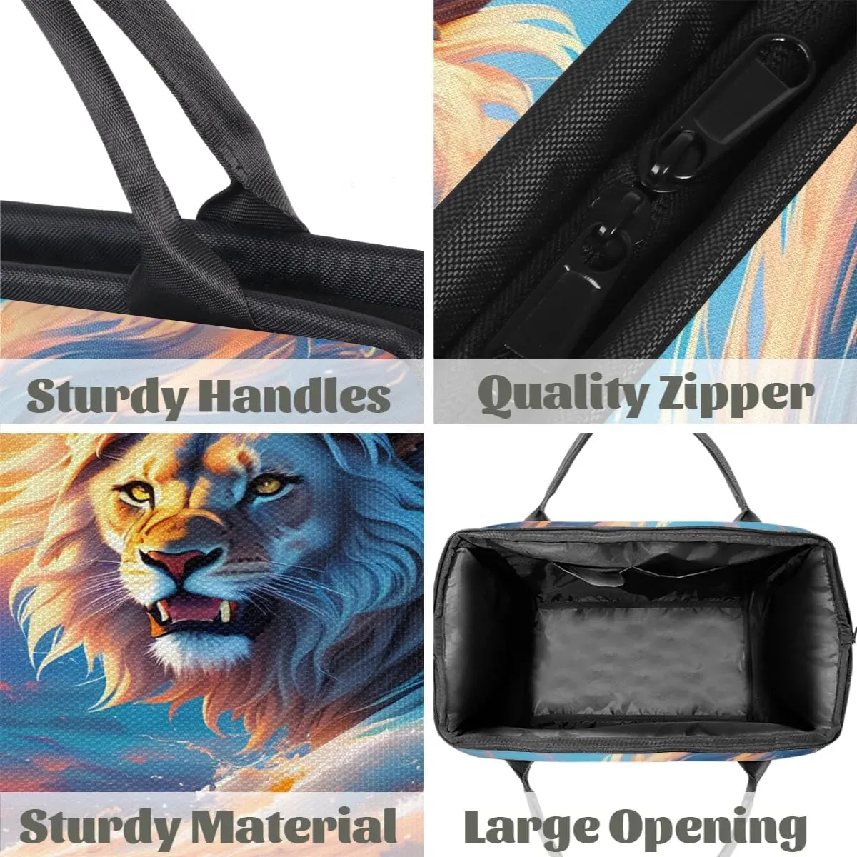 Travel Duffel Bag for Women, Legend Fantasy Lion Weekender Overnight Bag Carry on Beach Swim Bags Dance Bag Airlines Approved Personal Item Travel Bag for Yoga, Sports, Hospital