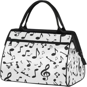 Travel Duffel Bag for Women, Musical Note Weekender Overnight Bag Carry on Beach Swim Bags Dance Bag Airlines Approved Personal Item Travel Bag for Yoga, Sports, Hospital