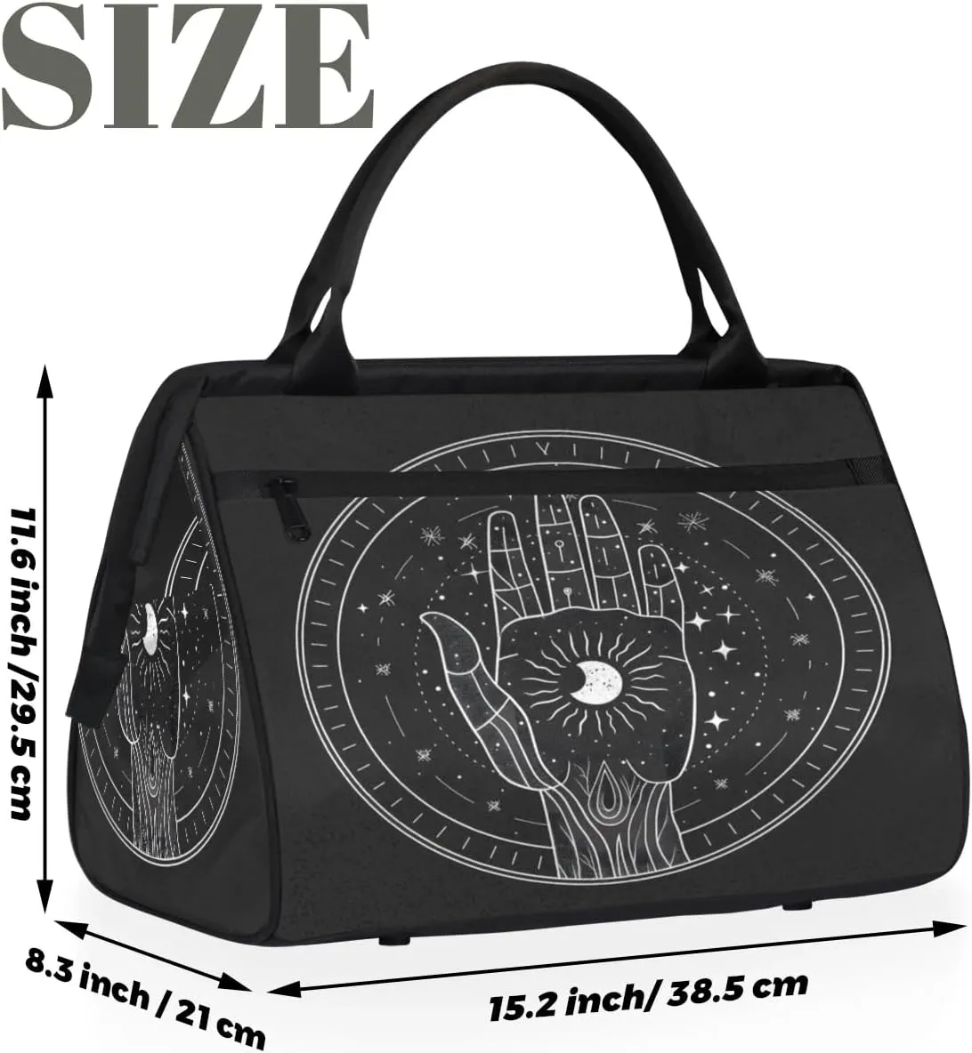 Travel Duffel Bag for Women, Palm Moon Weekender Overnight Bag Carry on Beach Swim Bags Dance Bag Airlines Approved Personal Item Travel Bag for Yoga, Sports, Hospital