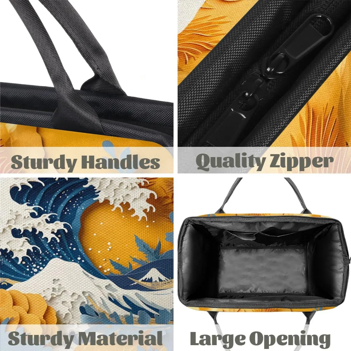 Travel Duffel Bag for Women, Paper Cutting Big Wave Weekender Overnight Bag Carry on Beach Swim Bags Dance Bag Airlines Approved Personal Item Travel Bag for Yoga, Sports, Hospital