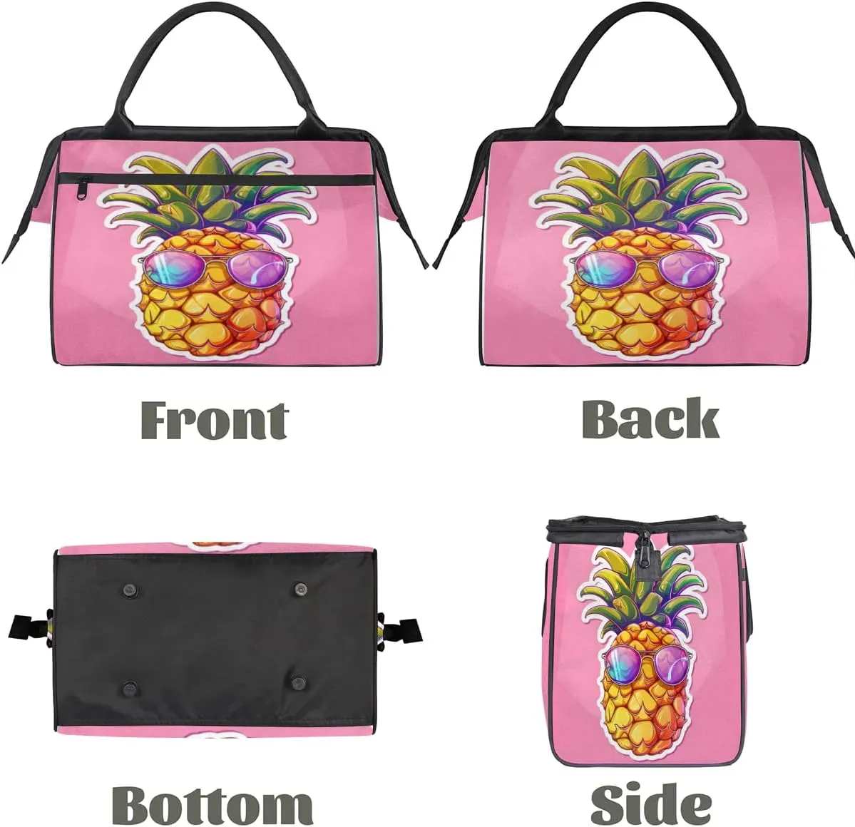 Travel Duffel Bag for Women, Pineapple Weekender Overnight Bag Carry on Beach Swim Bags Dance Bag Airlines Approved Personal Item Travel Bag for Yoga, Sports, Hospital
