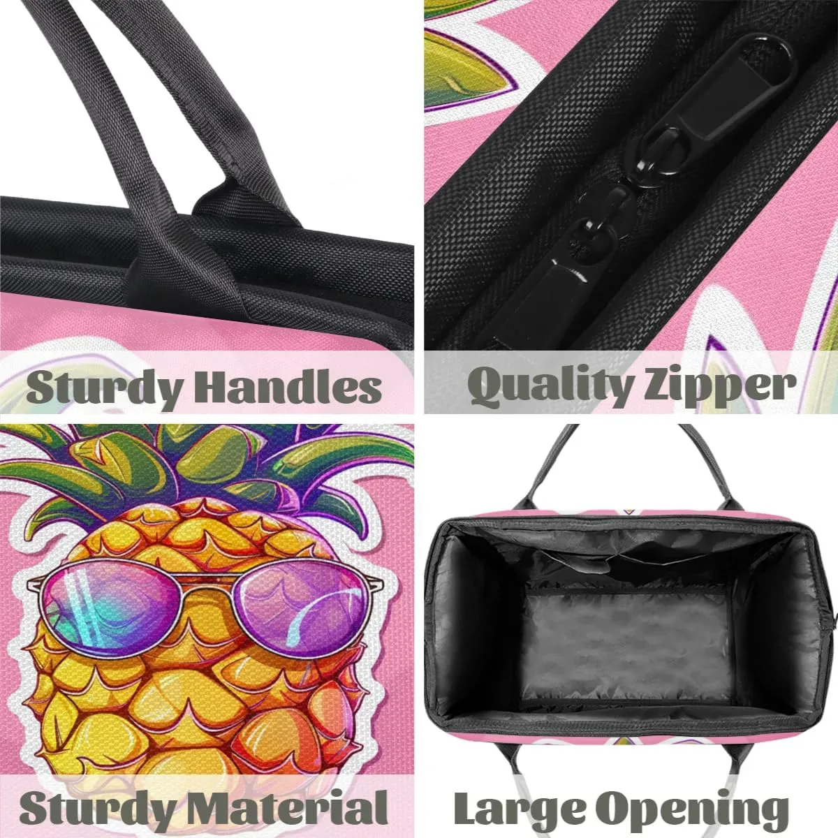 Travel Duffel Bag for Women, Pineapple Weekender Overnight Bag Carry on Beach Swim Bags Dance Bag Airlines Approved Personal Item Travel Bag for Yoga, Sports, Hospital