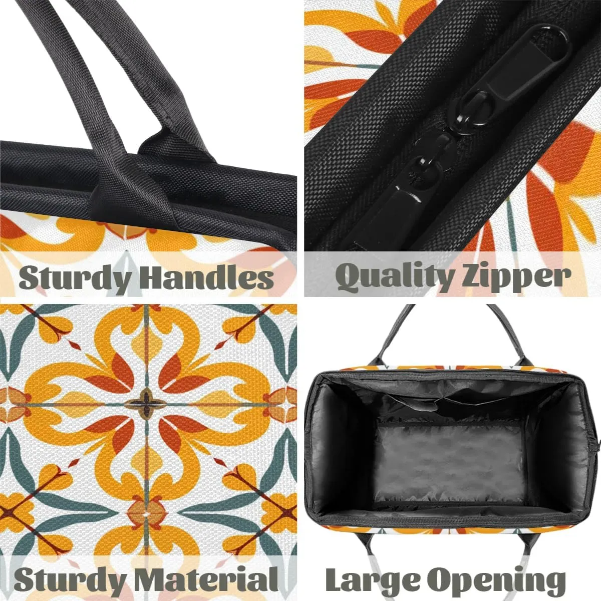 Travel Duffel Bag for Women, Portugal Texture Flower Weekender Overnight Bag Carry on Beach Swim Bags Dance Bag Airlines Approved Personal Item Travel Bag for Yoga, Sports, Hospital
